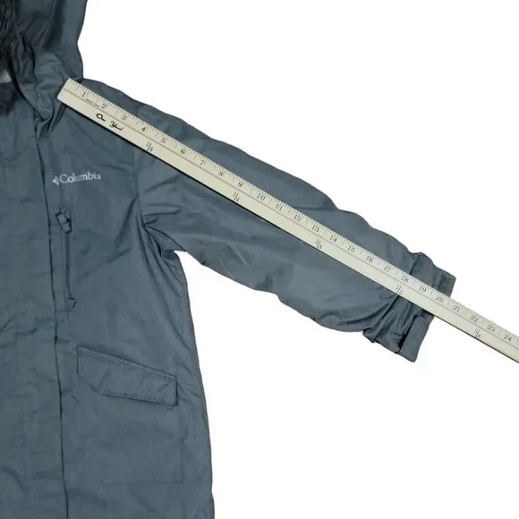 Columbia Youth Infant Grey Jacket Suttle Mountain Long Sleeves Sz XS